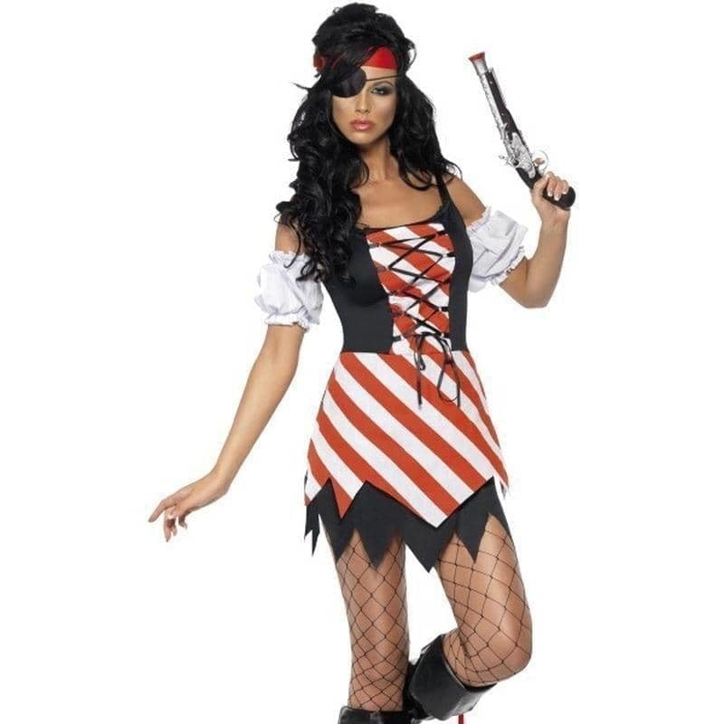 Costumes Australia Pirate Costume Adult Red White_1