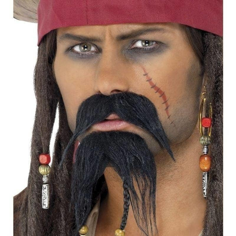 Costumes Australia Pirate Facial Hair Set Adult Black_1