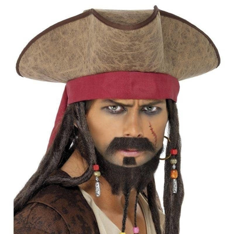 Costumes Australia Pirate Hat Adult Brown_1