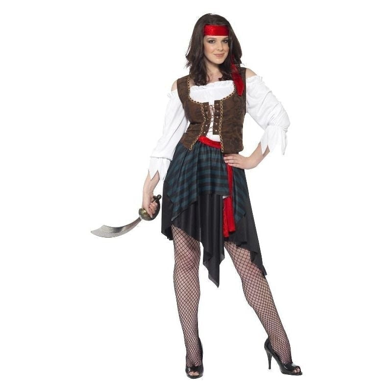 Costumes Australia Pirate Lady Costume Adult Brown White_3