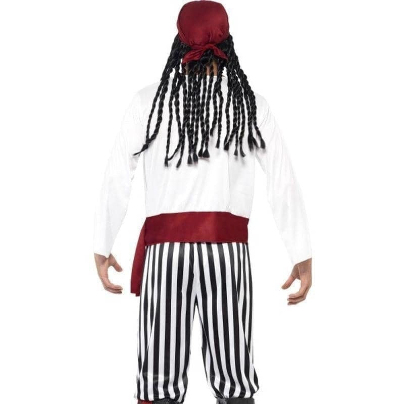 Costumes Australia Pirate Man Costume Adult White Black Red Shirt Trousers Headpiece Belt_2