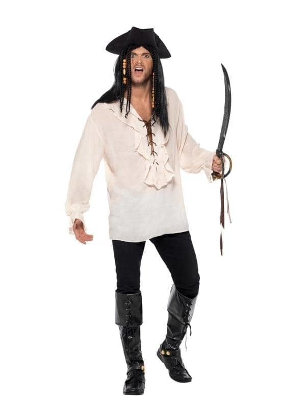 Costumes Australia Pirate Shirt Adult Ivory_1