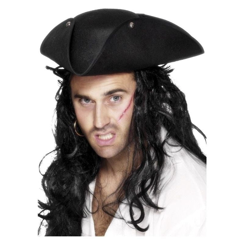 Costumes Australia Size Chart Pirate Tricorn Hat Adult Black