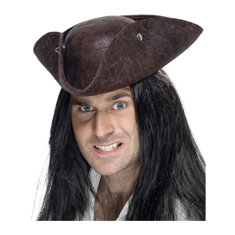 Costumes Australia Size Chart Pirate Tricorn Hat Adult Brown