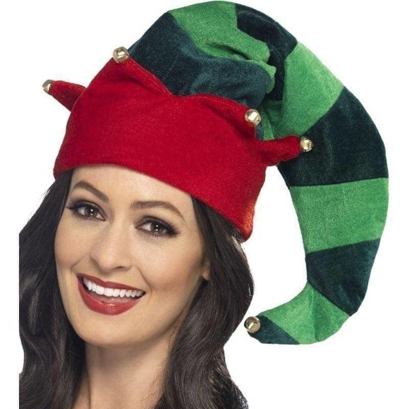 Costumes Australia Plush Elf Hat Adult Green_1