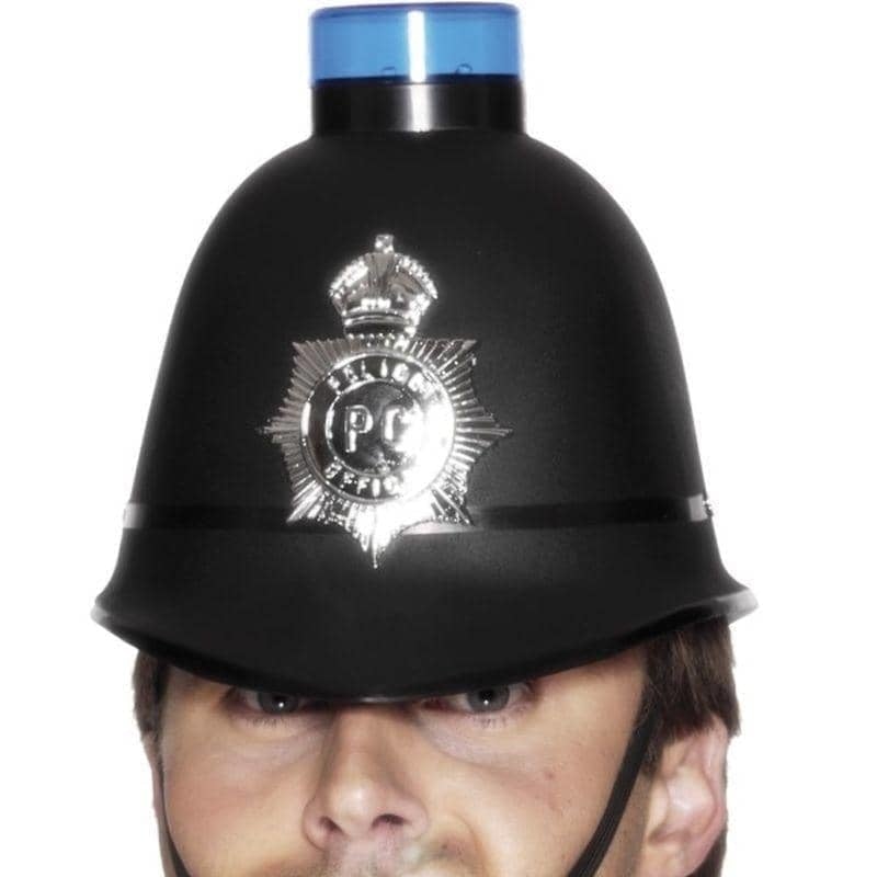 Costumes Australia Police Helmet With Flashing Siren Light Adult Black_1