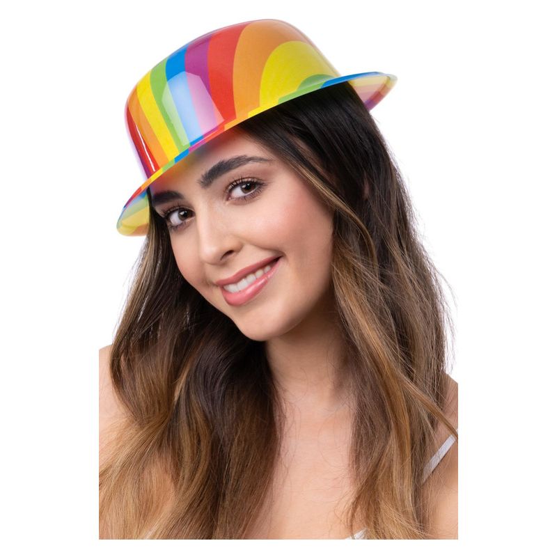 Costumes Australia Pride Rainbow Bowler Hat Adult_1