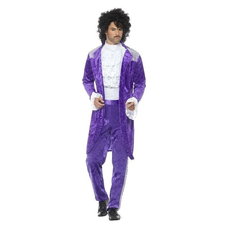 Costumes Australia Prince 80s Purple Musician Costume Adult_2