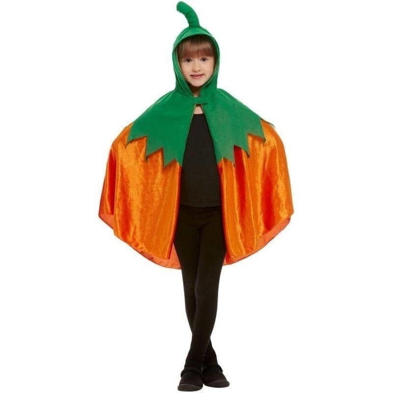 Costumes Australia Pumpkin Hooded Cape Child Orange_1