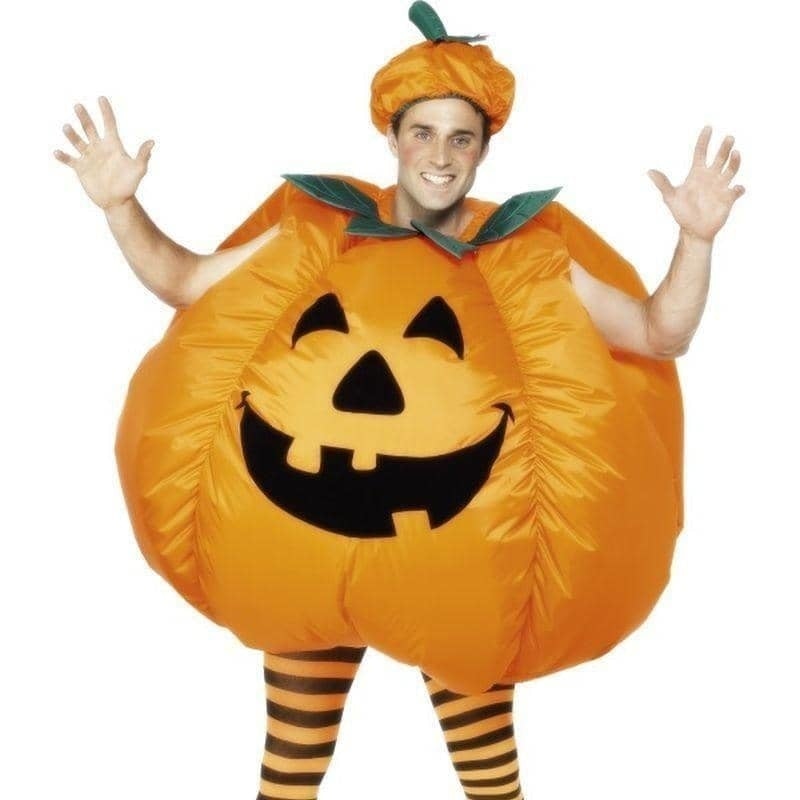 Costumes Australia Pumpkin Inflatable Costume Adult Orange Black_1