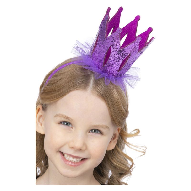 Costumes Australia Purple Glitter Crown Headband Child_1