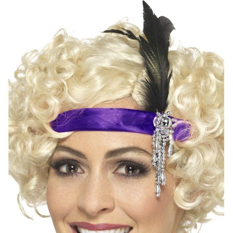 Costumes Australia Purple Satin Charleston Headband Adult Purple_1