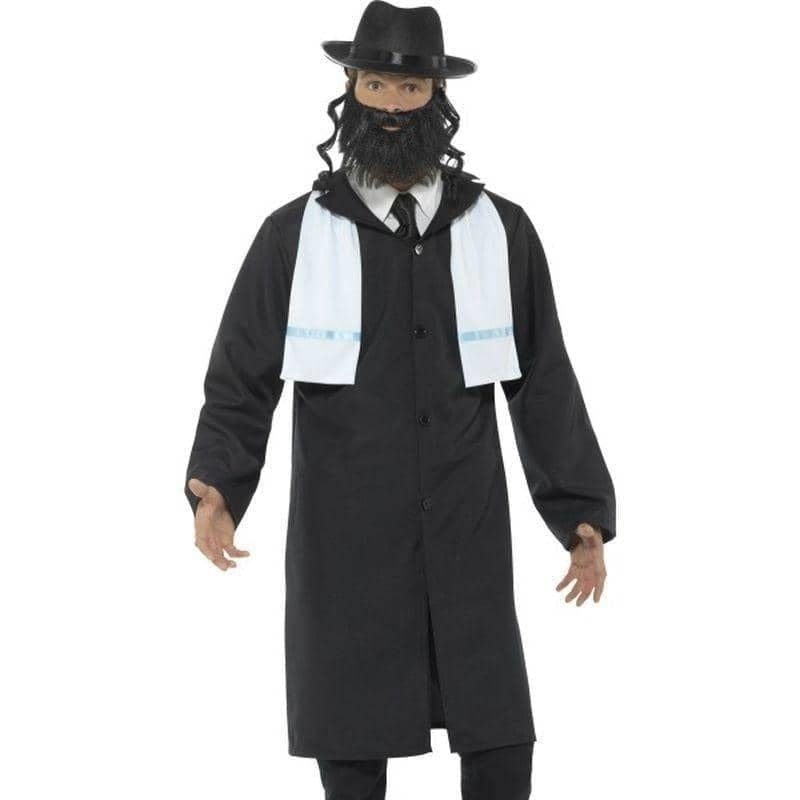 Costumes Australia Rabbi Costume Adult Black Long Jacket_1