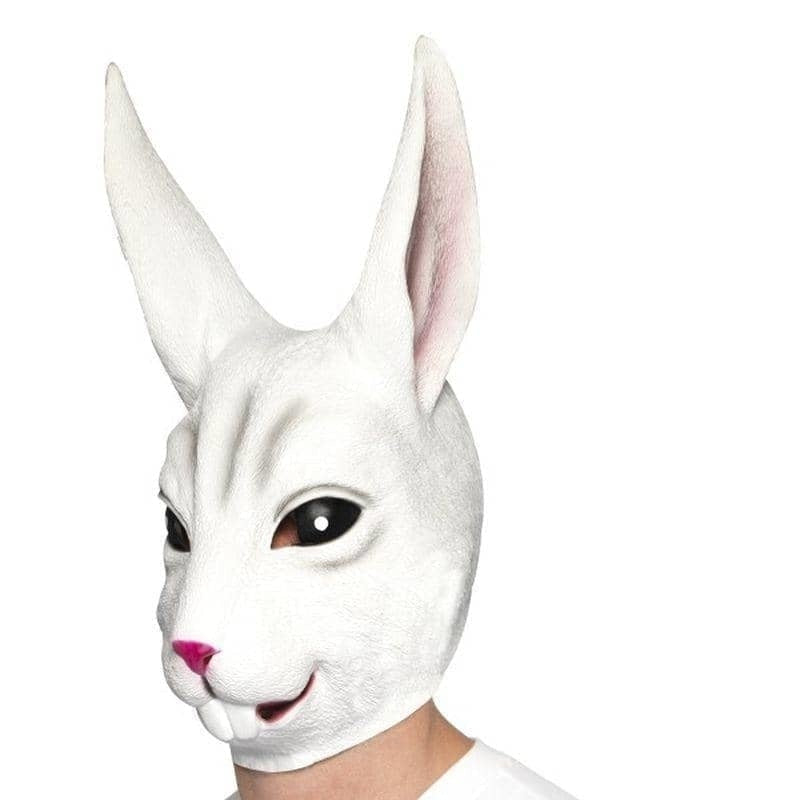 Costumes Australia Rabbit Mask Adult Latex White_1