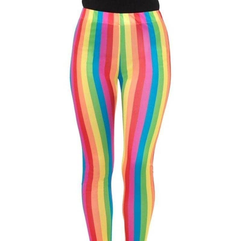 Costumes Australia Rainbow Clown Leggings Adult Multi_1