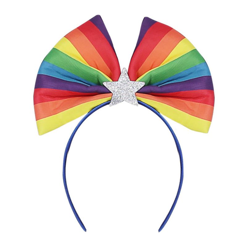 Costumes Australia Rainbow Flag Bow Headband Adult_1