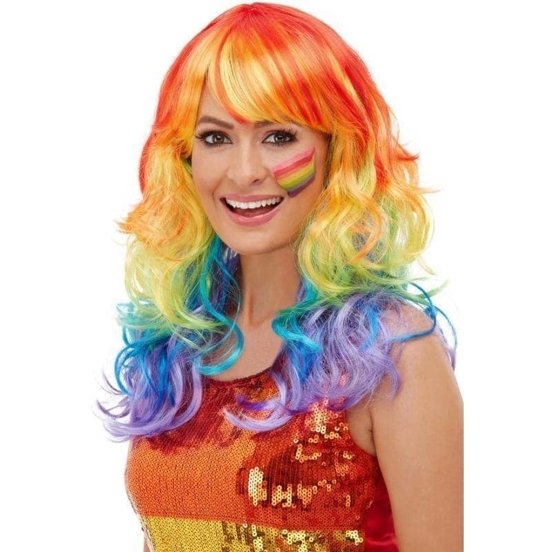 Costumes Australia Rainbow Glam Wig Adult Multi_1