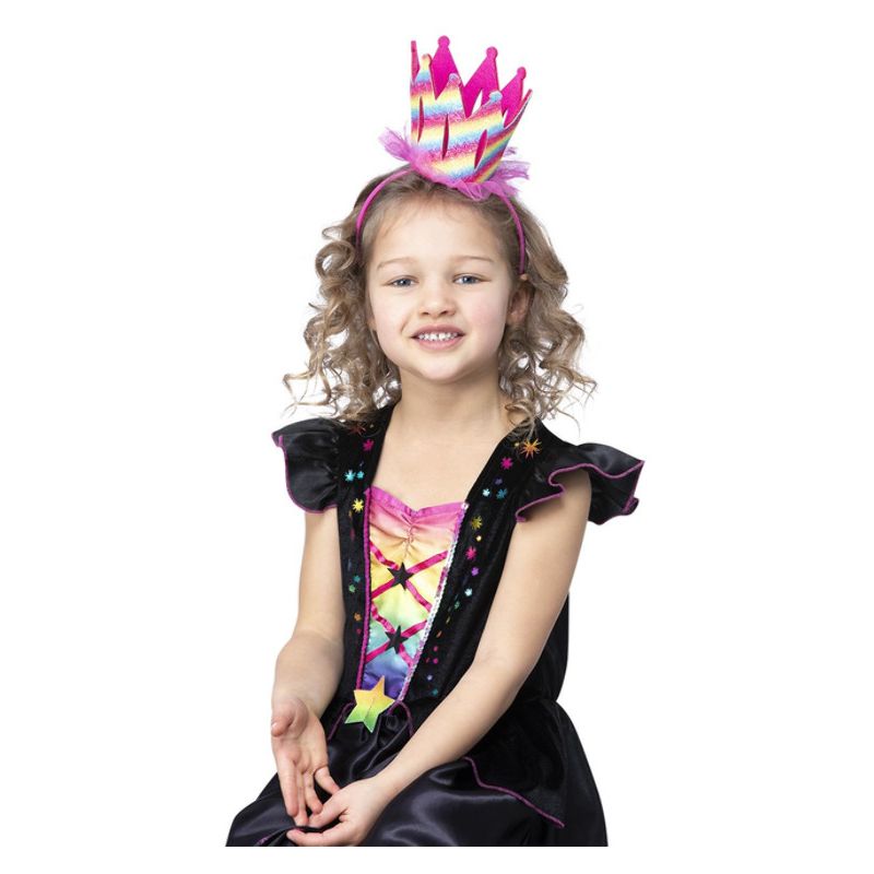 Costumes Australia Rainbow Glitter Crown Headband Child Multi_1