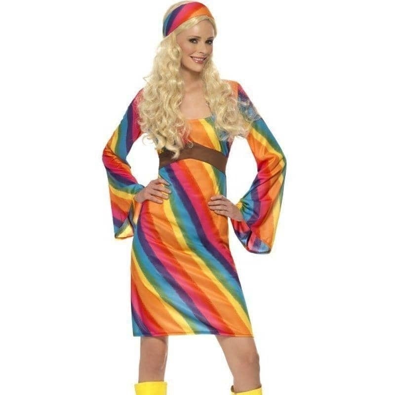 Costumes Australia Rainbow Hippie Costume Adult_1