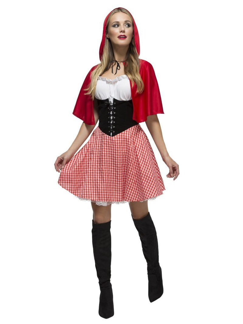 Costumes Australia Red Riding Hood Costume Adult White Red Dress and Cape_1