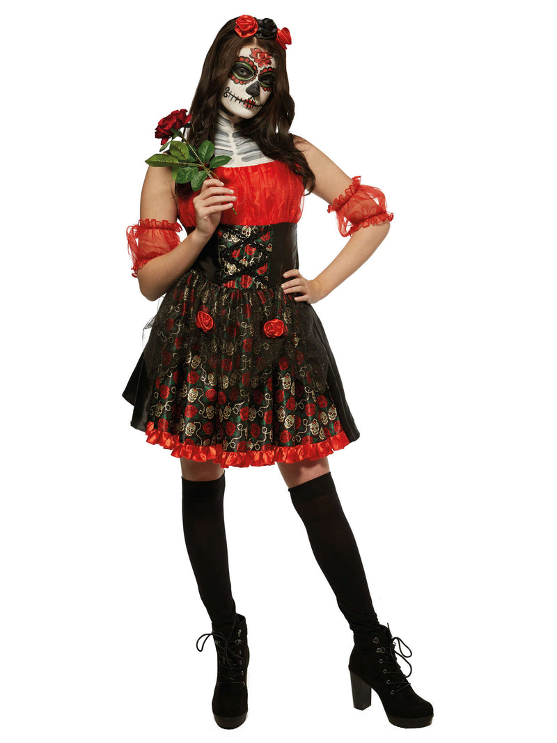 Costumes Australia Red Rose Day Of The Dead Costume_1