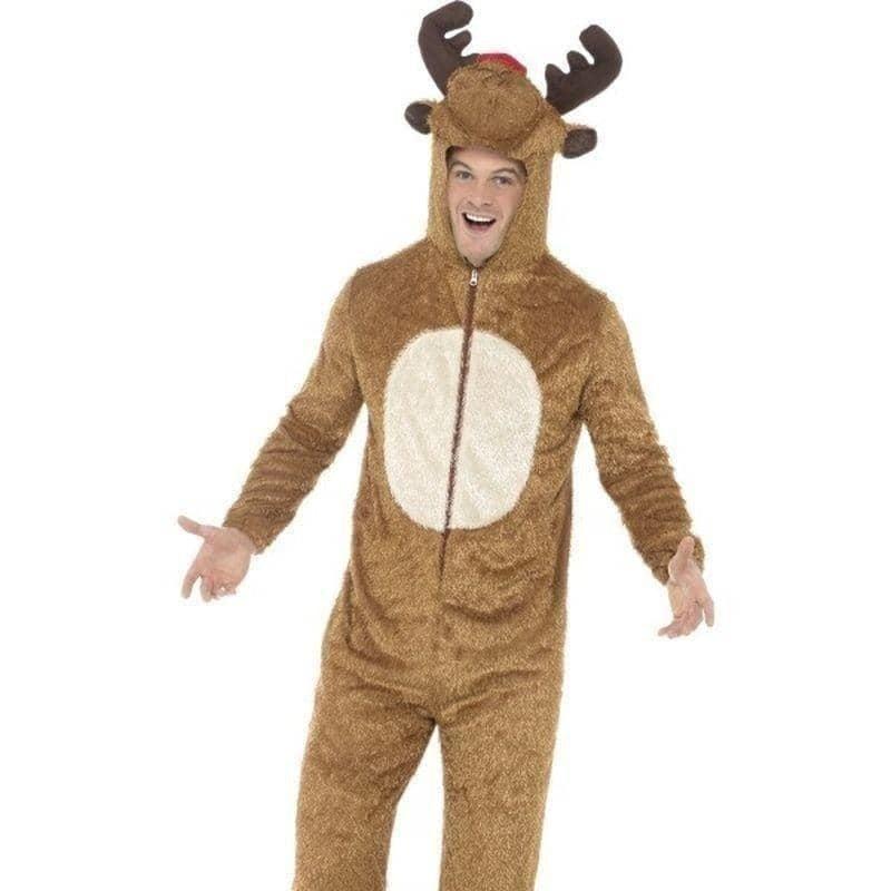 Costumes Australia Reindeer Costume Adult Brown White_1