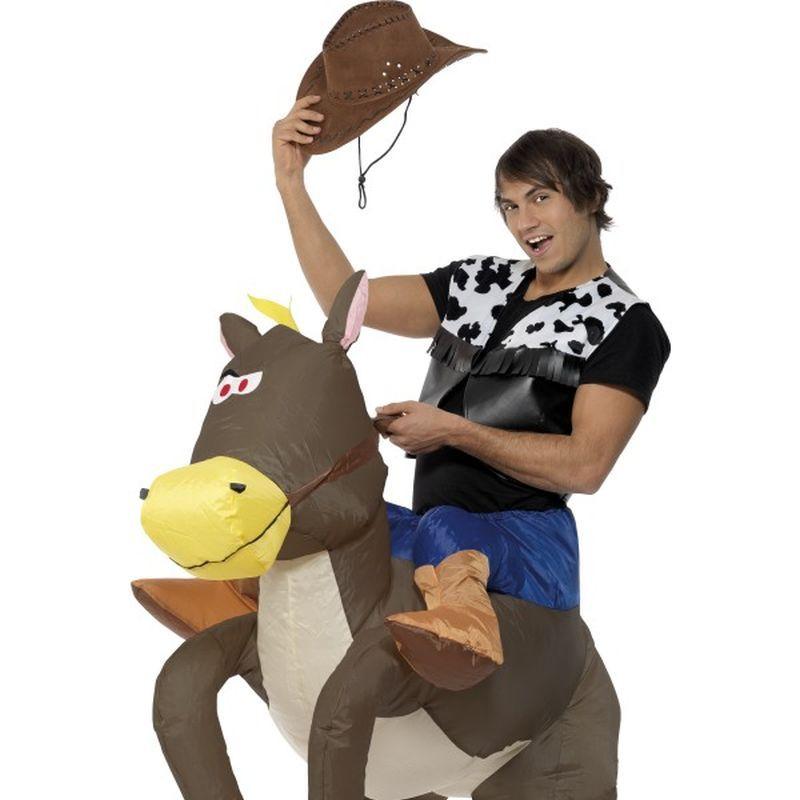 Costumes Australia Ride Em Cowboy Inflatable Costume Adult Brown_1
