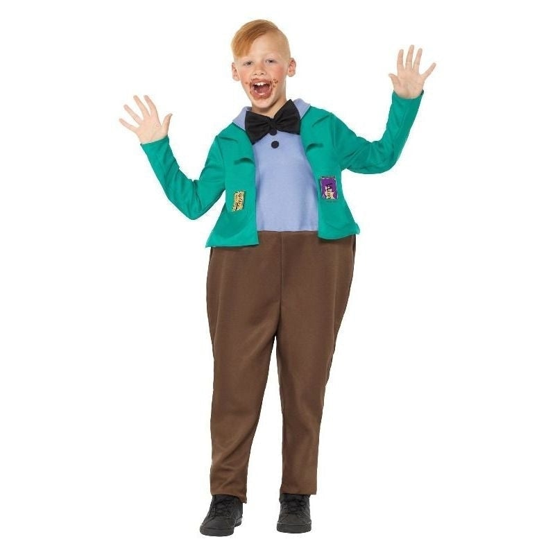 Costumes Australia Roald Dahl Deluxe Augustus Gloop Costume Kids Green_2