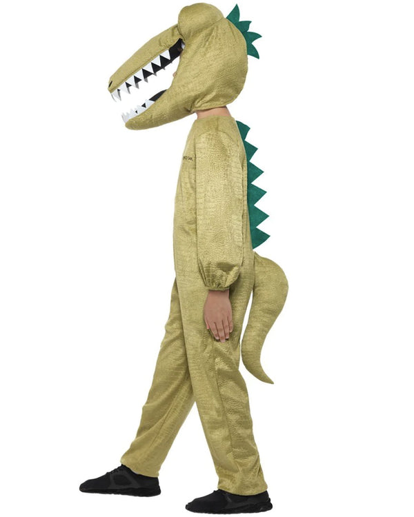 Costumes Australia Roald Dahl Enormous Crocodile Costume Kids Green Jumpsuit_2