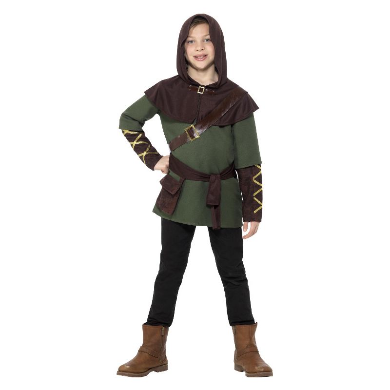 Costumes Australia Robin Hood Boy Costume Green & Brown Child Green Arrow Archer_1