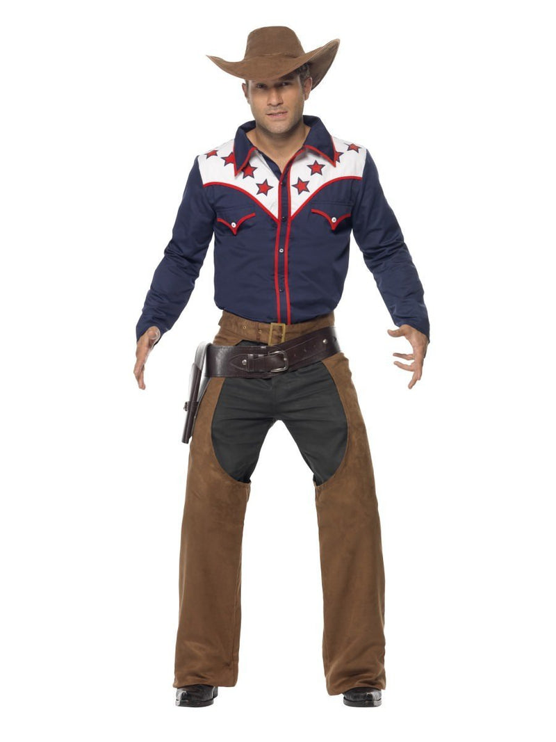 Costumes Australia Rodeo Cowboy Costume Adult Blue Brown_1