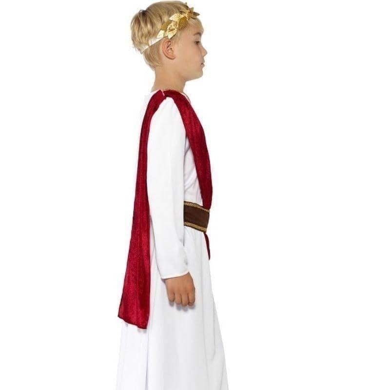 Costumes Australia Roman Boy Costume Kids White Robe Red Sash Belt Headpiece_4