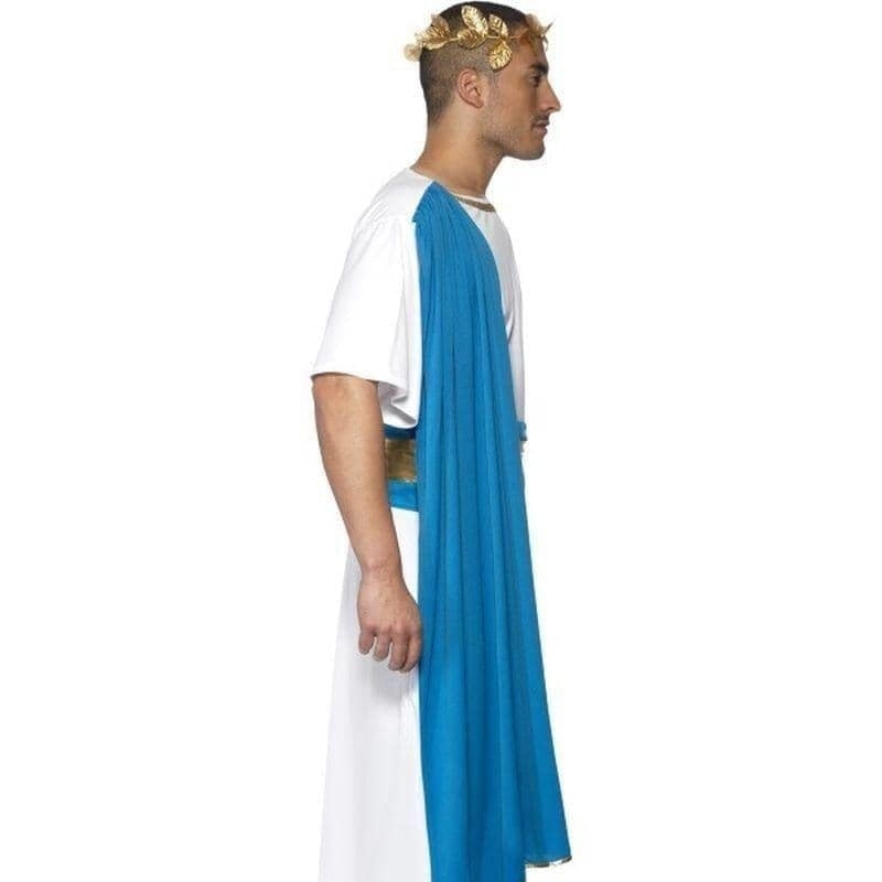 Costumes Australia Roman Senator Costume Adult White Blue_2