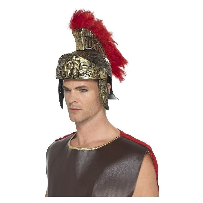 Costumes Australia Size Chart Roman Spartan Helmet Plastic Adult Gold Red Plume