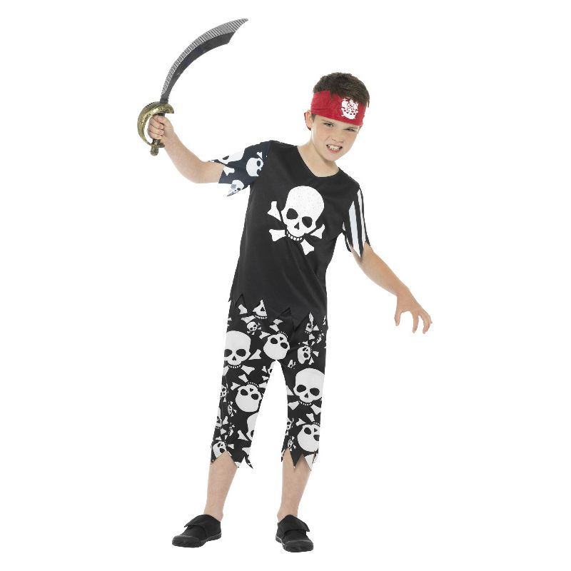 Costumes Australia Rotten Pirate Boy Costume Black & White Child_1