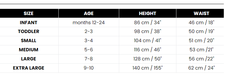 Costumes Australia Size Chart Spidergirl Costume Tutu Girls