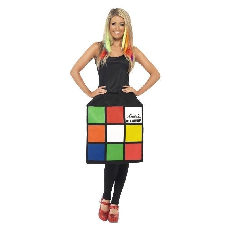 Costumes Australia Rubiks Cube Costume Adult 3D Dress Multi Coloured_2