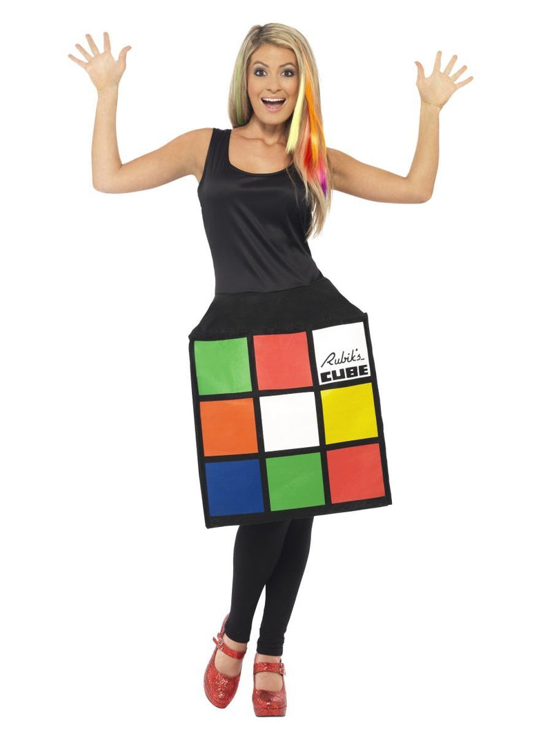 Costumes Australia Rubiks Cube Costume Adult 3D Dress Multi Coloured_3