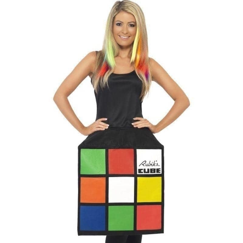 Costumes Australia Rubiks Cube Costume Adult 3D Dress Multi Coloured_1