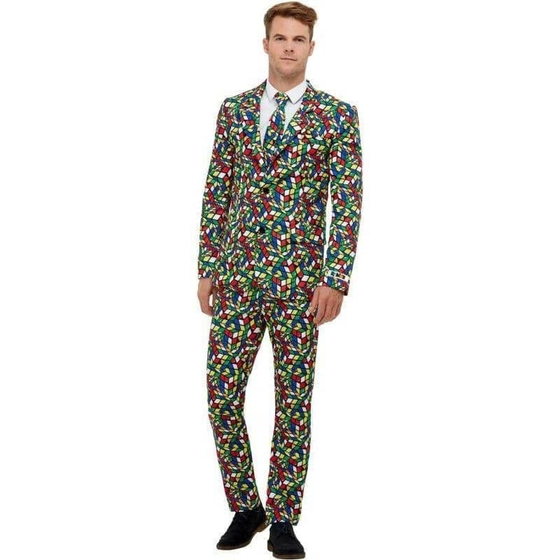 Costumes Australia Rubiks Cube Suit Licensed Adult Costume_1