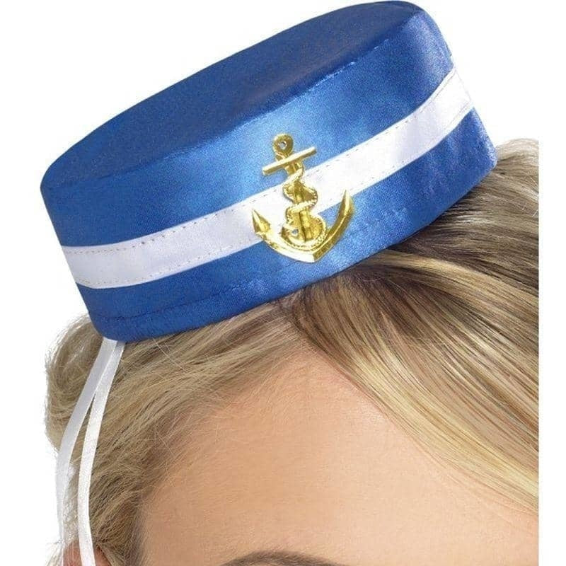 Costumes Australia Sailor Hat Pill Box Adult Blue_1