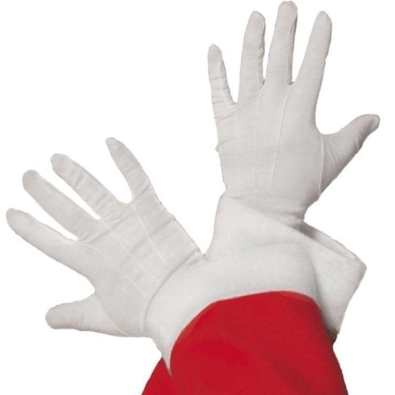 Costumes Australia Santa Gloves Adult White_1