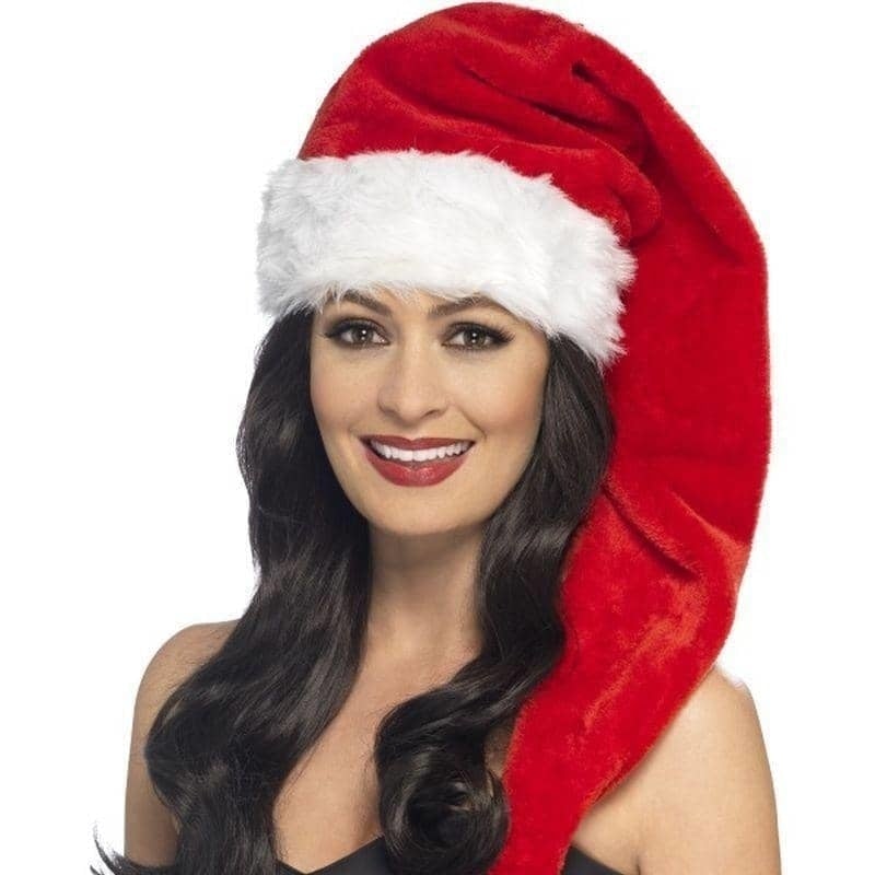 Costumes Australia Santa Hat Long Red with Pom Pom_1