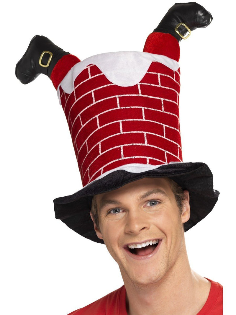 Costumes Australia Santa Stuck In Chimney Hat Adult Red Costume Accessory_2