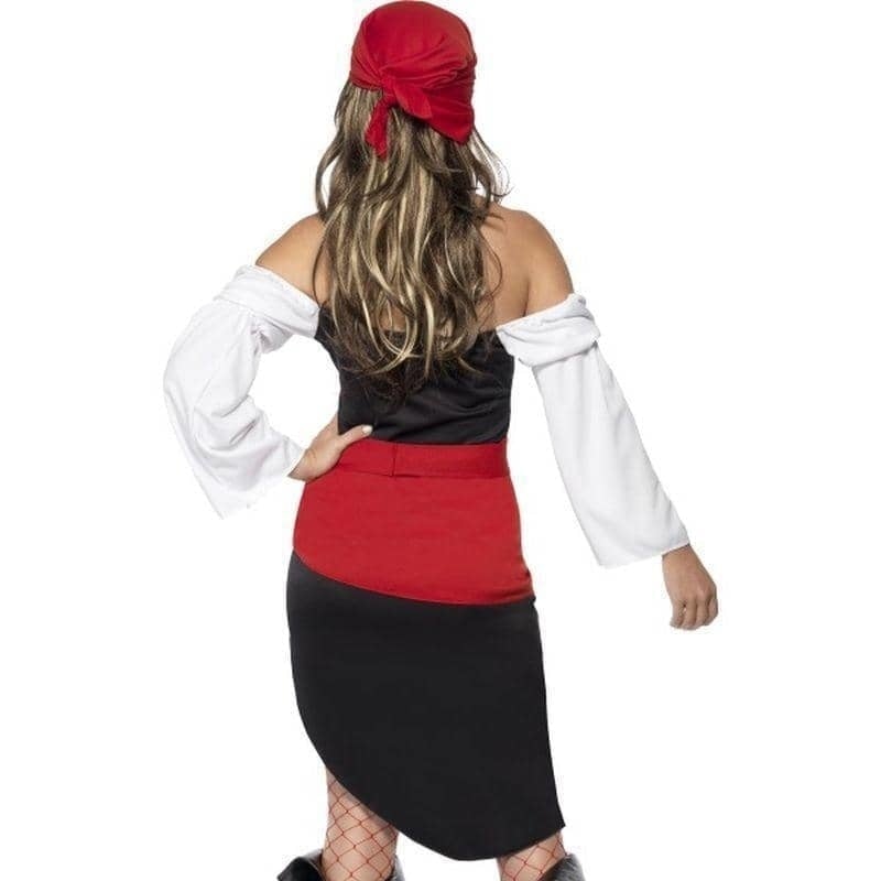 Costumes Australia Sassy Pirate Wench Costume With Skirt Adult Black Red White_2