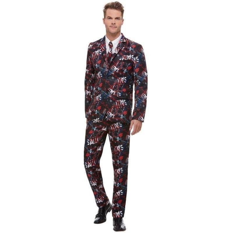 Costumes Australia Saw Stand Out Suit Adult Black_1