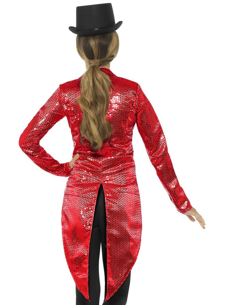 Costumes Australia Sequin Tailcoat Jacket Adult Red_4