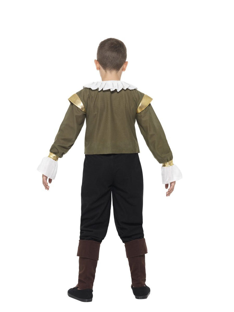 Costumes Australia Shakespeare Costume Kids Green Jacket Trousers Bootcovers Tash Goatee_3