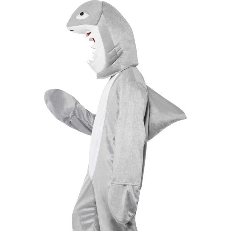 Costumes Australia Size Chart Shark Costume Adult Grey Bodysuit Hood