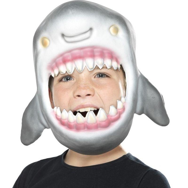 Costumes Australia Shark Full Head Mask Kids Grey_1